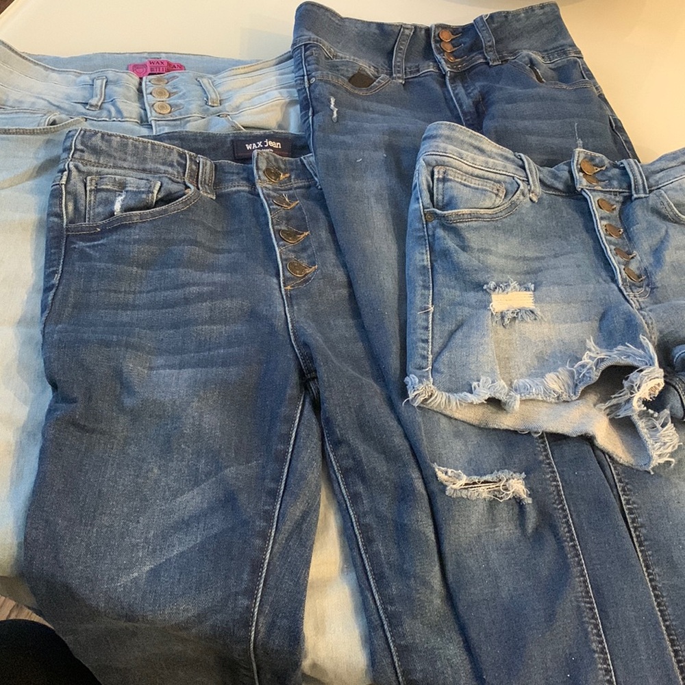 Wax jean lot - 4 items - sizes - 3/3/5/M